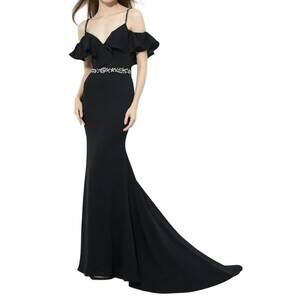 NEW ANGELA & ALISON mermaid prom dress in black
